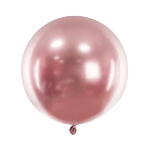 Balon okrągły błyszczący 60cm, różowe złoto