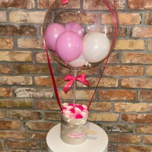 Balon Bubble  Pink & White